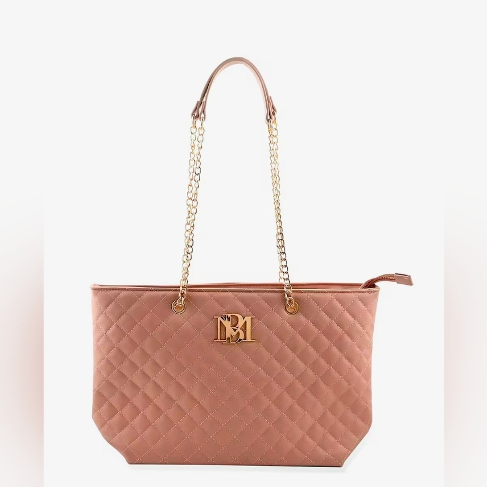 Badgley Mischka Large Tote - Quilted - Blush Pink - Vegan - NWT - Picture 2 of 6